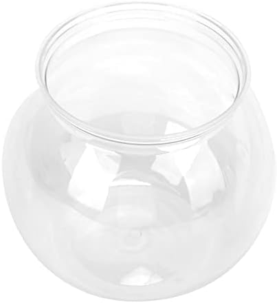 Mini Transparent Plastic Fish Bowl, Decorative Betta Fish Plant, Desktop Bookshelf Aquarium, Small Size
