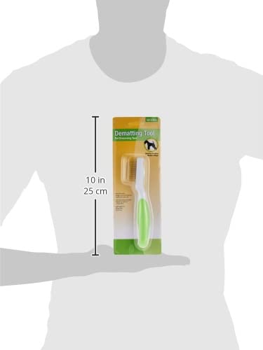 Andis 66055 Dematting 9-Blade Tool - Reduces Shedding, Safe on Wet or Dry Hair - Removes Dead Hair & Eliminates Tangles - Anti-slip, Easy-Grip Handle & Suitable for Various Pets – Green