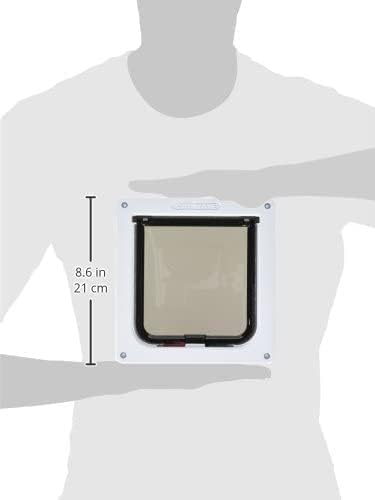 Cat Mate 4-Way-Locking Cat Flap with Door Liner to 2" (235) - Secure Lockable Door for Small to Medium Sized Cats, for UPVC, Wood and Wall, White
