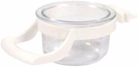3 Detachable Small Bird Cage Food Water Feeder Cups Small Hoppers Canary Parrot Hanging Transparent Acrylic Feeding Bowls Parakeet Cockatiel Budgie Hamster Ferret Set of 3 Clear Hopper Feeders 2 oz
