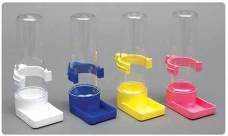 3 Pcs Bird Automatic Water Feeder Parakeet Budgie Aviary 4 oz 100 ml Tube Feeders Gravity Food Dispensers Set of 3 Parrot, Parrotlet, Small Pets Durable, Reusable, Bird Cage Feeders