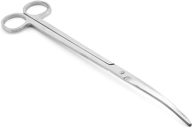 Stainless Steel Aquarium Scissors Fish Tank Plant Scissors Long Curved Aquarium Scissors Aquarium Plant Trimming Scissors Fish Tank Cleaning Tool