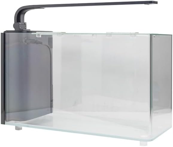 JBJ Rimless Desktop 6 Gallon Curved Glass Aquarium w/LED Light (RL-6-CP)
