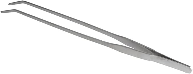 3pcs Curved Tip Aquatic Plant Tweezers Stainless Steel Tongs for Fish Tank Plants Ergonomic Design for Easy Trimming Tool for Aquarists