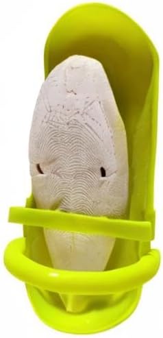 Bird Feeding Cup Rack Plastic Cuttlebone Holder Bird Cage Storage Bowl Stand Parrot Food Holder for Budgies Parakeet Cockatiel Conure Lovebird Color Randomly (with Cuttlebone)
