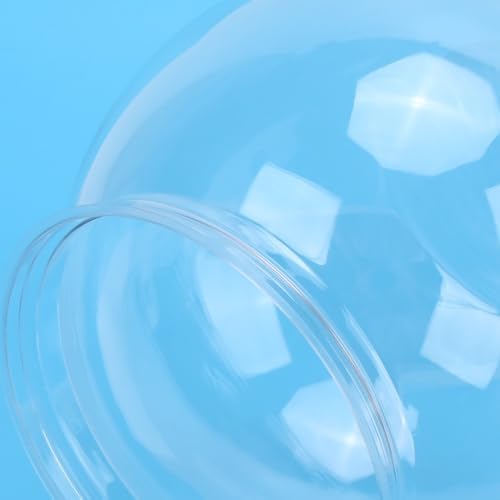 4.9x3.9 Inch Mini Plastic Transparent Fish Bowl Shatterproof Aquarium for Small Fish Desk Decor Tank with High Light Transmittance(S)