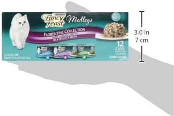 Purina Fancy Feast Wet Cat Food Medleys Florentine Wet Cat Food Variety Pack - (2 Packs of 12) 3 oz. Cans