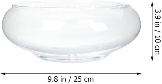 BESPORTBLE Clear Fish Bowl Vase Bubble Bowl Wide Mouth Flower Vase Round Shallow Planter Terrarium Aquatic Plant Pot Daffodil Pot Hydroponic Planter Fish Tank Bowl