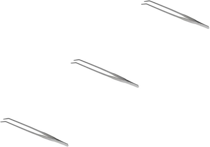 3pcs Stainless Steel Curved Tip Tweezers for Aquatic Plants Ergonomic Fish Tank Plant Tongs for Easy Trimming and Maintenance of Aquarium Flora