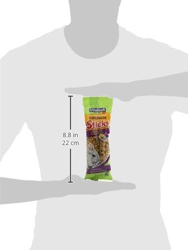 Vitakraft Crunch Sticks Chinchilla Treat - Honey with Added Calcium - Chinchilla Chew Sticks