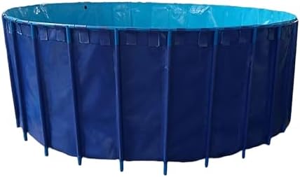 Durable Aquaculture Water Tank with Drain Valve，Aquaculture Water Tank Cistern Steel Frame Multifunction PVC Canvas,Fish Breeding Koi Pool for Garden,Multifunction PVC Canvas Pool for Ponds