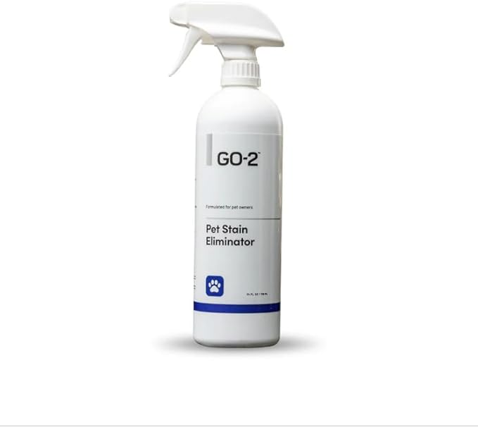 go-2 Pet Stain & Odor Remover for Carpet – Eliminates Dog & Cat Urine Fast, No Sticky Residue, Safe for Pets & Kids (24 oz)