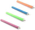 2 Pcs Multi-Color Random Bird Perch Stand Toy Wood Parrot Perch Stand Grinding Claw Sticks Sanded Surface Cage Toy for Parakeets Finches Parakeet Toys Birdcage Accessories