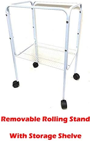 62-inch Open Top Parakeet Lovebirds Flight Cage with Rolling Stand for Finches Canaries Cockatiels Budgie Parrotlet Conures Pet Birdcage