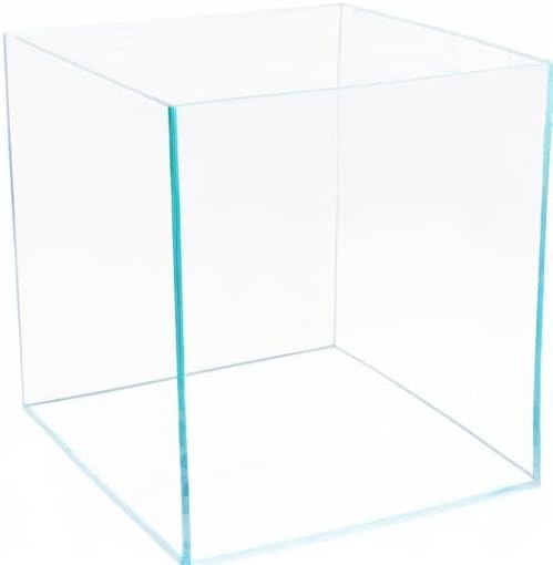 7Gal Ultra Clear Rimless Low Iron Glass Cubic Aquarium Tank (W11.81×D11.81×H11.81 inch(30x30x30cm)) 5mm Thickness Include Black Leveling Mat