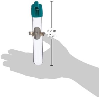 Prevue Pet Products BPV1188 6-Inch Glass Tube Bird Feeder with Strong Metal Slide Clip