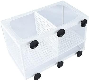 Fish Nursery for Aquarium-Fish，Aquarium Fish Breeder Box, Hatching Box, Juvenile Fish Spawning Incubator, Water Isolation Net Hatchery、Fish Isolation Box 25 x 14 x 15cm