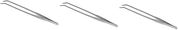 3pcs Stainless Steel Curved Tip Tweezers for Aquatic Plants Ergonomic Fish Tank Plant Tongs for Easy Trimming and Maintenance of Aquarium Flora