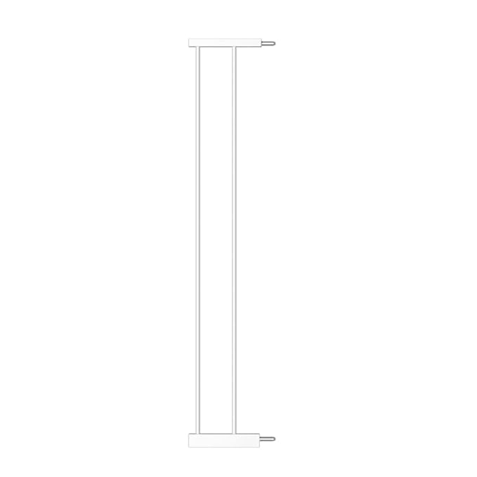 WAOWAO Triple Lock Baby Gate Extra Wide Pressure Mounted Walk Through Swing Auto Close Safety Black Metal Dog Pet Puppy for Stairs,Doorways,Kitchen 25.59"-81.49" inch(White, 4.72"/12cm)