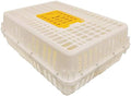 Stromberg's Heavy-Duty Poultry Transport Crate | Secure Chicken & Bird Carrier | Durable Plastic with Hinged Loading Door | Holds 4-5 Chickens
