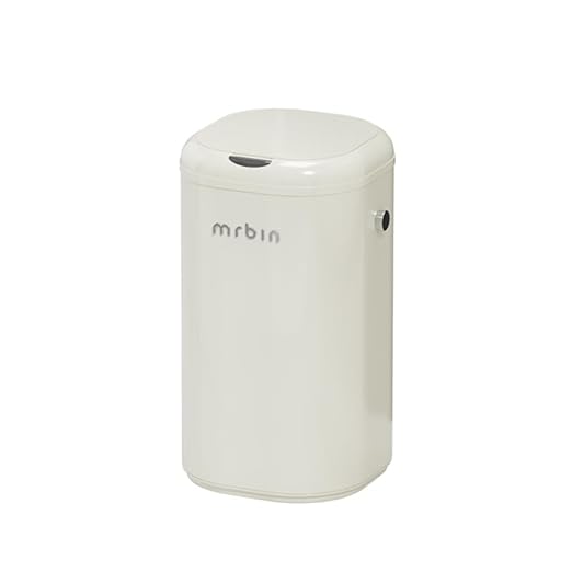 MRBIN Cat Litter Trash can Adsorption Metal, 30L / 7.9gal Automatic Absorbing Bag Diaper Pail, Garbage Bin with Wheels, cat Poop Odor Control Litter Box, Motion Sensor