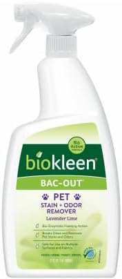 Biokleen Bac-Out Pet Stain Remover - 32 Ounce - Enzymatic, Natural, Destroys Stains & Odors Safely, for Pet Stains on Carpets - Eco-Friendly, Plant-Based