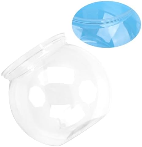 4.9x3.9 Inch Mini Plastic Transparent Fish Bowl Shatterproof Aquarium for Small Fish Desk Decor Tank with High Light Transmittance(M)