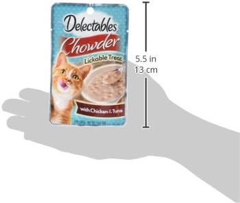 Hartz Delectables Chowder Lickable Wet Cat Treats for Kitten,Adult & Senior Cats,Chicken & Tuna,1.4 Ounce,(Pack of 24)