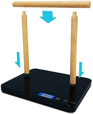 Digital Bird Scale with Perch, Scale Grams, Max 44lbs, Capacity with Precision up to 1g, Black, Suitable for Parrot and All Kinds of Bird