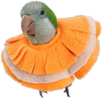 Elizabethan Recovery Cone Bird Collar - Anti Bite Neck Protector for Feather Plucking, Full Body Shield for Parakeet (Blue Quaker)