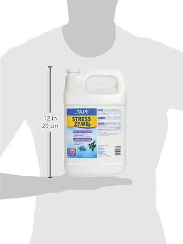 API Stress Zyme Freshwater and Saltwater Aquarium Cleaning Solution 1-Gallon Bottle
