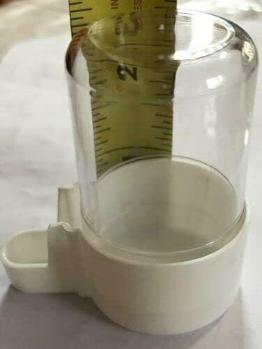 6 Bird Cage Medicine Drinkers Silo Dispenser Clear Mini Tube Feeders Food Water Cage Automatic Finch Canary Aviary Breeding 1.4 OZ Capacity