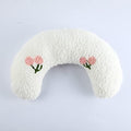 Calming Pillow for Dogs, Soft Dog Bed Pillows Pet Neck Pillow, Dog Calming Pillows for Small Dogs Ultra Soft Fluffy Pet Calming Toy Half Donut Cuddler (H)