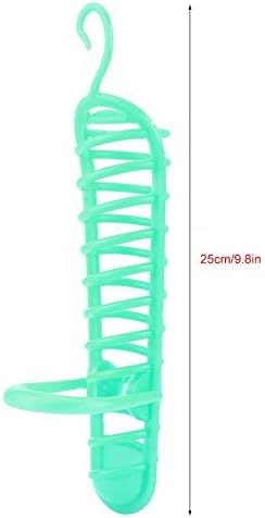 Parrots Food Basket, Birds Feeding Perch Stand Fruit Vegetable Container Birds Feeders Plastic Parrot Bird Cage Hanging Foraging Toys(Green)