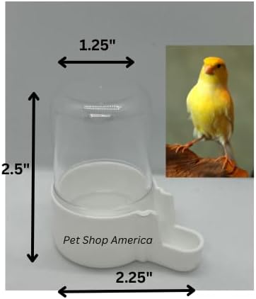 6 Bird Cage Medicine Drinkers Silo Dispenser Clear Mini Tube Feeders Food Water Cage Automatic Finch Canary Aviary Breeding 1.4 OZ Capacity