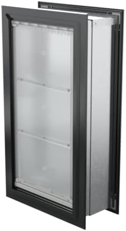 Endura Flap Pet Door for Walls in Black | Energy-Efficient Double Flap Design for Wall Installations | All-Weather Protection with All-Metal Telescoping Tunnel | Black, XL, Double Flap