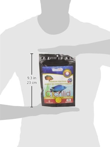 Northfin Cichlid Formula Fish Food – Slow Sinking Pellets for Cichlids (1mm, 250g) | Premium High-Protein, All-Natural Cichlid Diet to Enhance Color & Growth – No Fillers, No Hormones, Made in Canada
