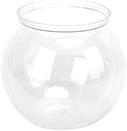 Mini Transparent Plastic Fish Bowl, Decorative Betta Fish Plant, Desktop Bookshelf Aquarium, Small Size