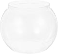 Angoily 5.11 Inch Transparent Plastic Fish Bowl Small Round Aquarium Tank for Goldfish Desktop Office Home Decor Portable Small Aquarium