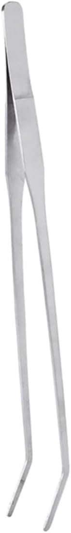 Didiseaon 2pcs Curved Tip Tweezers Stainless Steel Aquatic Plant Tongs for Fish Tank Plant Care Ergonomic Design for Easy Trimming for Aquarists