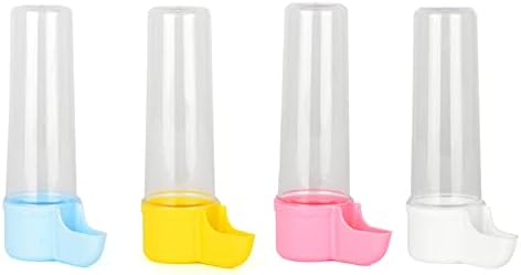 4 pcs Pet Bird Automatic Water Food Feeders Drinkers Hanging Tube Dispensers Set of 4 Canary Finch 4 oz 100 ml