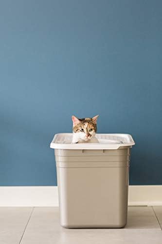Petmate Enclosed Cat Litter Boxes with Hinged Lid and Wide Top Entry Opening, Cat Litter Box Enclosure with Filter Lid, Made in USA, Scoop not Included