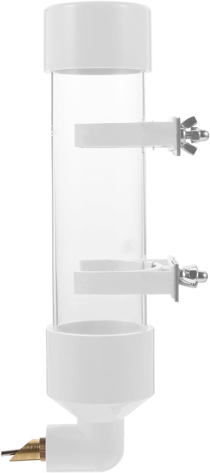 Balacoo Automatic Parrot Water Dispenser: Parakeet Water Bottle for Cage - Bird Drinker Bowl Fountain for Budgie Cockatiel Lovebirds Canary Finch, Bird Cage Accessories(White)