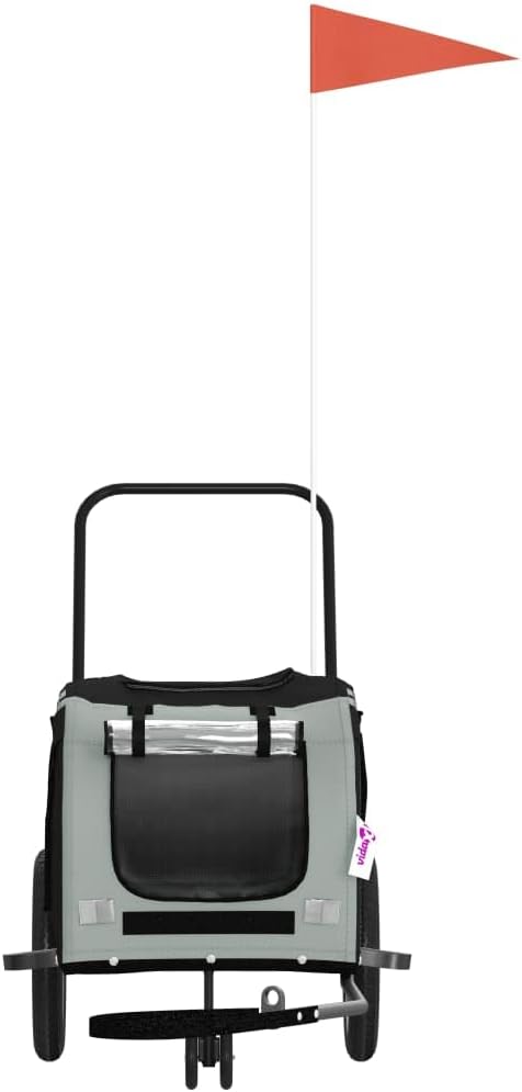 Pet Bike Trailer for Small Dogs, Durable Oxford Fabric with Weatherproof & Scratch-Resistant Design, Zippered Doors and Mesh Windows for Safe Outdoor Rides