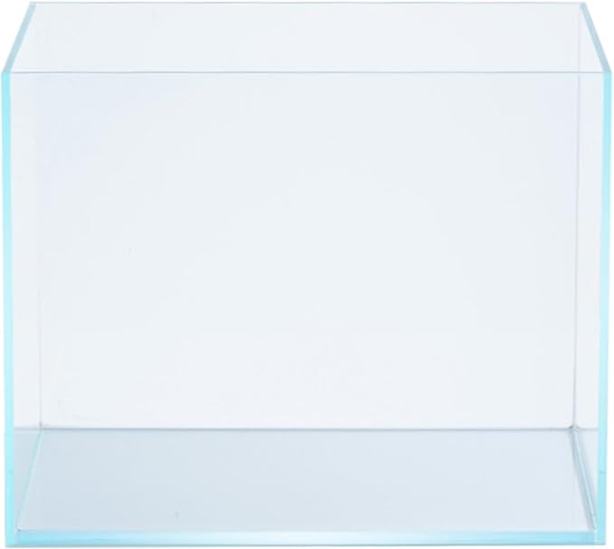 Ultra Clear 4 Gallon Rimless Low Lron Aquarium Tank, 10" L × 10" W × 10" H (25cm x 25cm x 25cm) 1/5 inch Thickness Ultra HD Glass Fish Tank with Black Nano Foam Leveling Mat Included