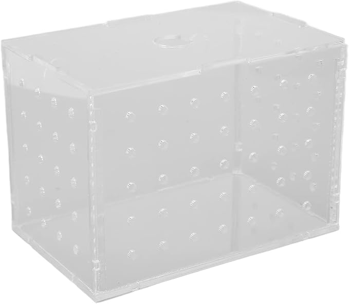 Fish Breeder Box, Aquarium Fish Breeding Box, High Transparency Acrylic Hatchery Incubator with Suction Cups for Baby Fish Shrimp Clownfish Isolation and Rearing (11 * 7 * 8CM)