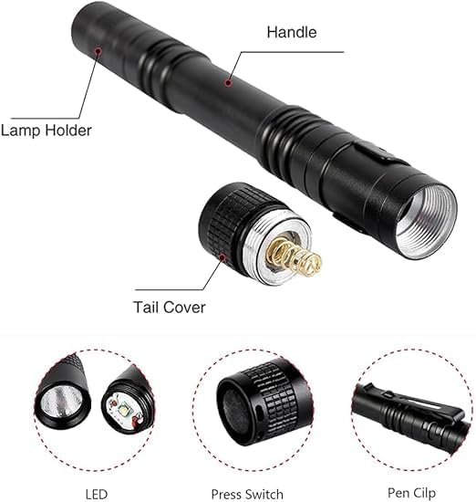 MODOAO 3 Pack UV Flashlight 395nm Super Bright Black Light with LED Light Waterproof Design Flashlight for Dog/Cat Urine Stains,Dry Stains,Resin Curing