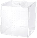 Mikikit Transparent Acrylic Fish Tank Breeding Isolation Box Multifunctional Hatching Incubator for Guppies Bettas Fish with Suction Cup Design