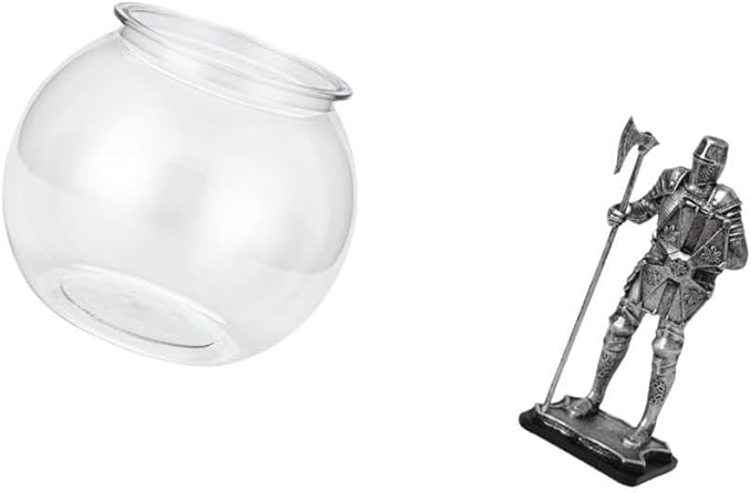 Transparent Small Fish Tank Vase Tabletop Ornament Aquarium Bowl for Office Entryway Bedroom Home Decor Housewarming Gift Plants