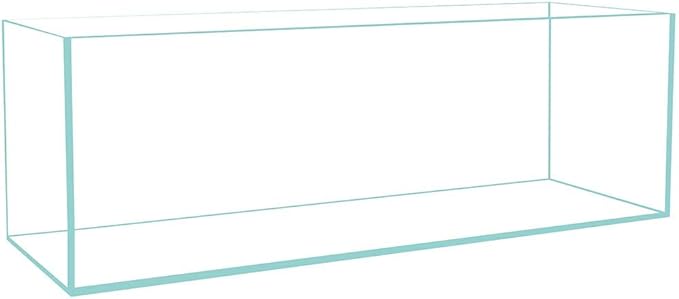 LIFEGARD Low Iron Ultra Clear Crystal Bookshelf Aquarium with Foam Leveling Mat – Rimless Aquariums with 45-Degree Beveled Edge, Peninsula Style – for Fish and Corals – 22 Gallon Capacity